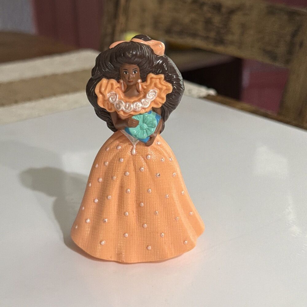 Barbie Birthday Party Figurine Doll Cake Topper McDonalds 1992 AA Black Peach